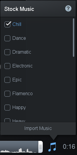 Stock Music now available with the Screen Recorder