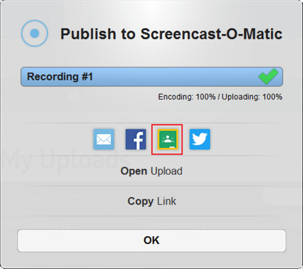 Using Google Classroom with Screencast-O-Matic
