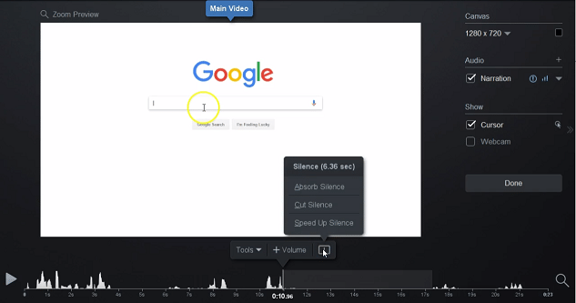 Video Narration – Editing Sections of Silence