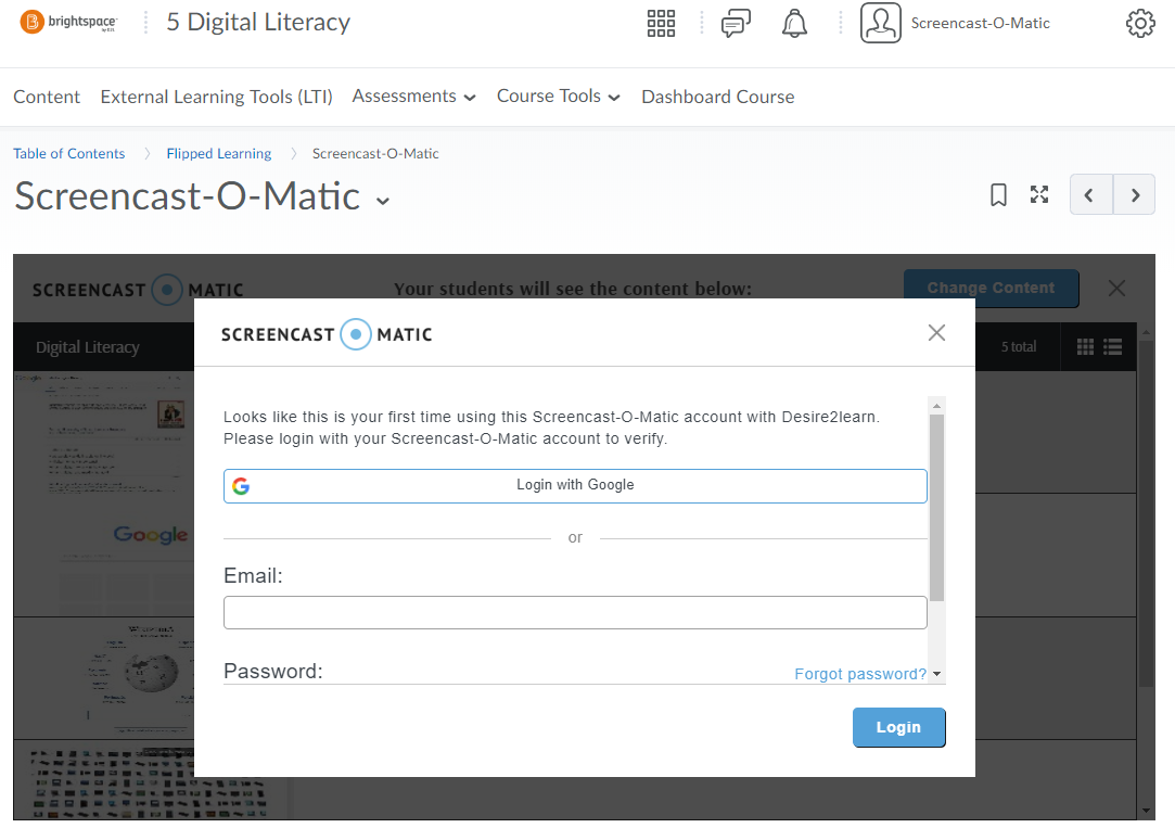 D2L (Desire2Learn) LTI App
