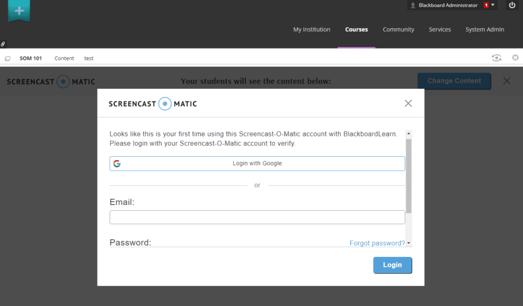 screencast o matic login